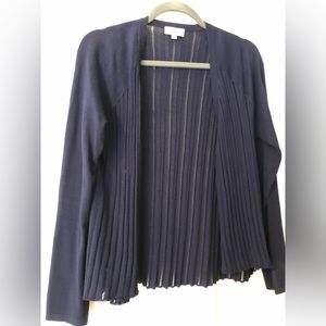 Kinross Navy Blue Open Front Cardigan